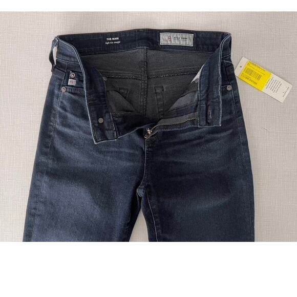 AG Wms Sz 25 The Mari Jeans High Rise Empire Wash Straight Premium Designer NWT - Picture 5 of 16